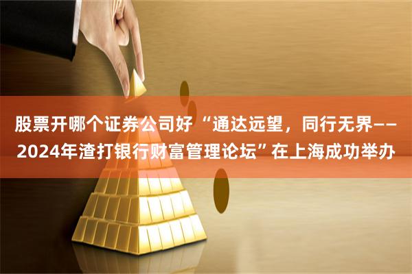 股票开哪个证券公司好 “通达远望，同行无界——2024年渣打银行财富管理论坛”在上海成功举办
